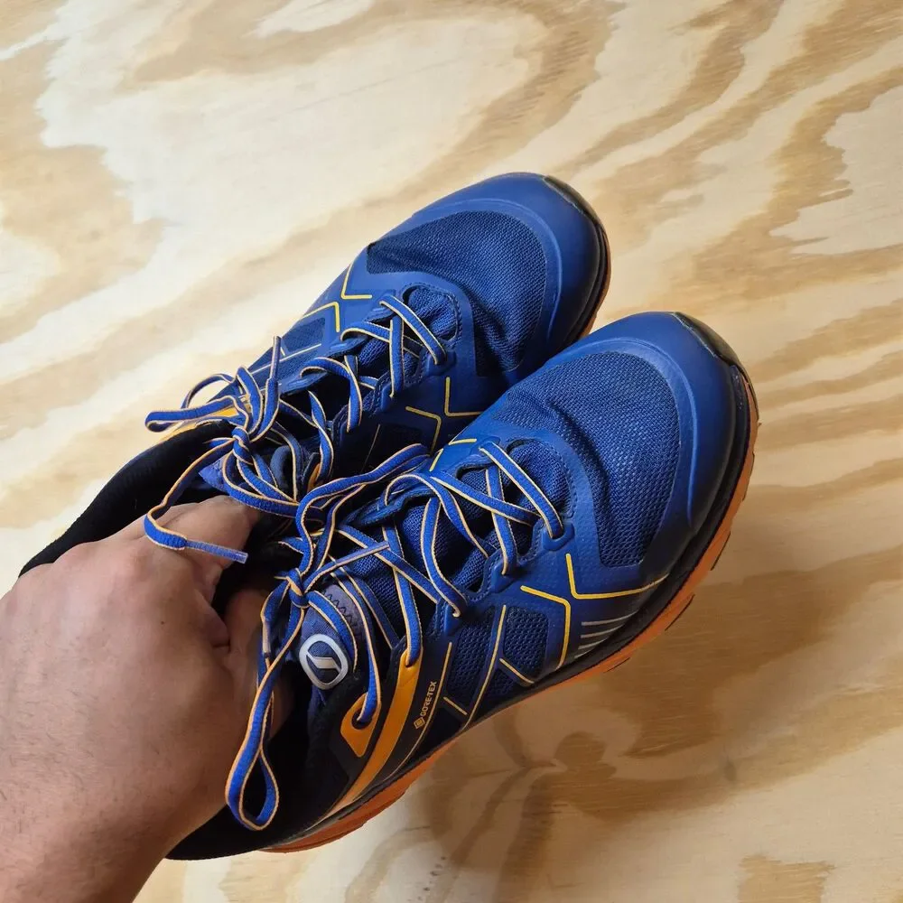 SCARPA Spin Infinity GTX Men's Trail Running Shoes Blue Orange EU 44 US 10